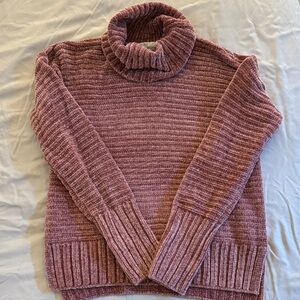 Pink Rose Mauve Turtleneck Sweater
